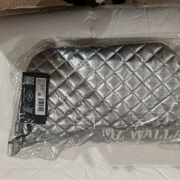 MZ Wallace Matte Silver Crossbody Bag - Picture 8 of 9